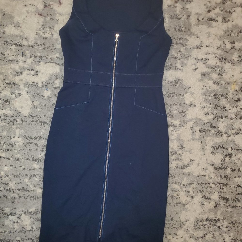 Cynthia Steffe Blue Zipup Dress || sz Small || EUC - Picture 9 of 14
